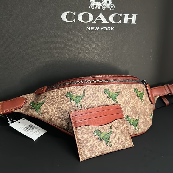 NWT Coach Rexy Set Signature Canvas Leather Wallet & Belt Bag Fanny Pack Bag - Picture 3 of 7